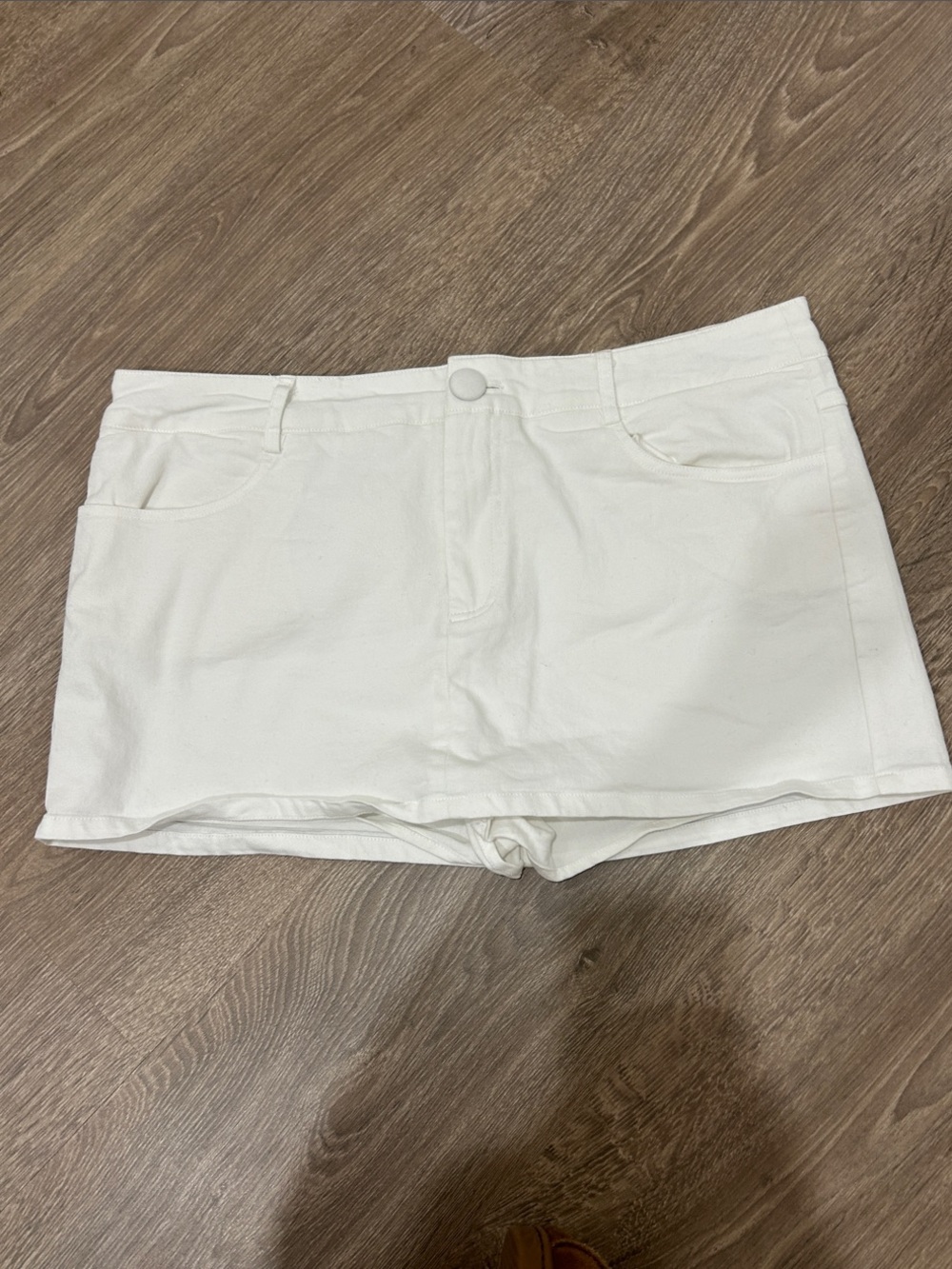 Princess Polly White Denim Skort Mid rise Size US 10